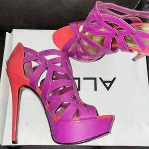 Aldo Didina Leather and Patent High Heels